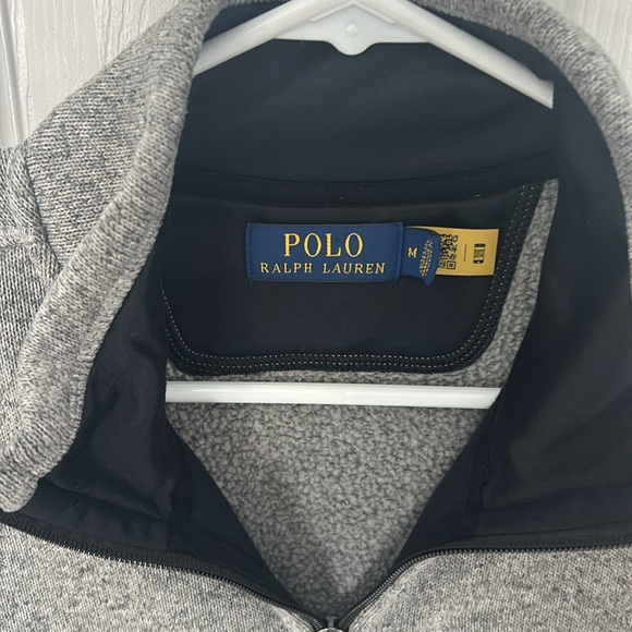 Polo adult medium gray full zip cotton sweater - Picture 2 of 5